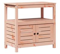 vidaXL Potting Bench Table - Solid Douglas Wood, Ample Shelves/Storage, Ventilated Slat Design for Outdoor, Garden, Patio