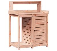 vidaXL Potting Table with Shelves Potting Bench Plant Table Solid Wood Douglas