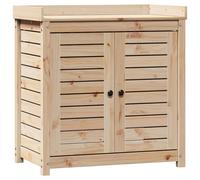 vidaXL Potting Table with Shelves Potting Bench Plant Table Solid Wood Pine