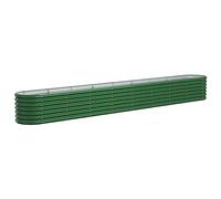 (green, 332 x 40 x 36 cm) vidaXL Garden Planter Patio Flower Pot Raised Garden Bed Powder-coated Steel