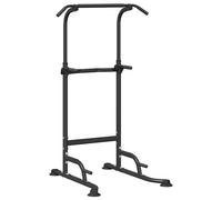 vidaXL Power Tower Dip Station Manual Black 102 x 95 x 210 cm, Home Gym, Contemp