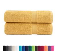 (gold, 100 x 150 cm) vidaXL Premium Sauna Towels Absorbent Bath Towel 2 pcs Grey 600gsm 100% Cotton