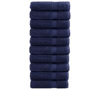 vidaXL Premium Bath Towels "SOLUND" 10 pcs Navy Blue 100x150 cm 600 gsm