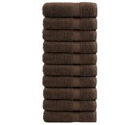 vidaXL Premium Bath Towels SOLUND 10pcs Brown 100x150cm 600gsm