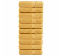 (gold, 100 x 150 cm/ 10 pcs) vidaXL Premium Sauna Towels Guest Bath Towel 10 pcs Gold 600gsm 100% Cotton