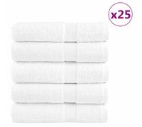 (white, 100 x 150 cm/ 25 pcs) vidaXL Premium Sauna Towels Guest Bath Towel 10 pcs Gold 600gsm 100% Cotton
