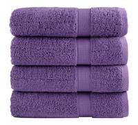 vidaXL Bath Towels 4 Pack - 100x150 cm, 600 gsm Cotton, Purple - Soft, Absorbent, OEKO-TEX Certified, Machine Washable, Multipurpose Towels for Home and Commercial Use
