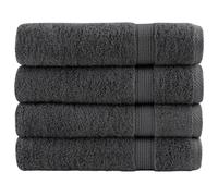 vidaXL Bath Towels Set - 100% Cotton, Anthracite, 100x150 cm, 4 pcs Hand Towels for Home & Commercial Use
