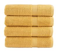 vidaXL Premium Bath Towels "SOLUND" 4 pcs Gold 100x150 cm 600 gsm