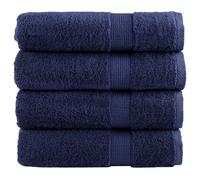 vidaXL Premium Bath Towels "SOLUND" 4 pcs Navy Blue 100x150 cm 600 gsm