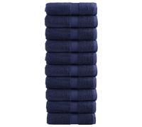vidaXL Premium Guest Towels "SOLUND" 10 pcs Navy Blue 30x50 cm 600 gsm