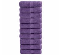 vidaXL Premium Guest Towels SOLUND 10 pcs Purple 30x50 cm 600 gsm