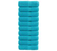 vidaXL Premium Guest Towels SOLUND 10 pcs Turquoise 30x50 cm 600 gsm
