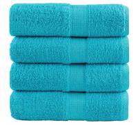 vidaXL Guest Towels Set 4 pcs - Turquoise - 30x50 cm 100% Cotton 600 gsm