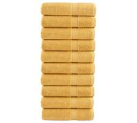 vidaXL Premium Hand Towels SOLUND 10pcs Gold 50x100cm 600gsm NEW