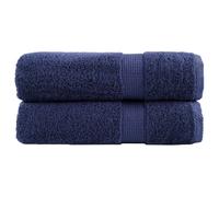 vidaXL Premium Hand Towels "SOLUND" 2 pcs Navy Blue 50x100 cm 600 gsm