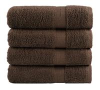 vidaXL Premium Hand Towels "SOLUND" 4 pcs Brown 50x100 cm 600 gsm