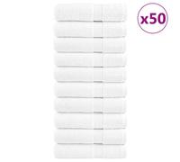vidaXL Premium Hand Towels "SOLUND" 50 pcs White 50x100 cm 600 gsm