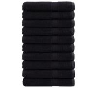 vidaXL Premium Sauna Towels SOLUND 10 pcs Black 80x200 cm 600 gsm