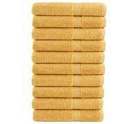 vidaXL Premium Sauna Towels "SOLUND" 10 pcs Gold 80x200 cm 600 gsm