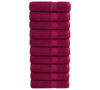 vidaXL Premium Shower Towels "SOLUND" 10 pcs Bordeaux 70x140 cm 600 gsm