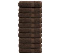 vidaXL Premium Shower Towels "SOLUND" 10 pcs Brown 70x140 cm 600 gsm