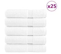 vidaXL Premium Shower Towels "SOLUND" 25 pcs White 70x140 cm 600 gsm