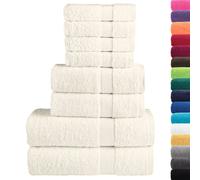 vidaXL Premium Towel Set 8 Piece, Ultra Soft and Highly Absorbent Shower Towels,