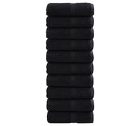 vidaXL Premium Wash Towels SOLUND 10 pcs Black 30x30 cm 600 gsm