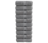 vidaXL Premium Wash Towels "SOLUND" 10 pcs Grey 30x30 cm 600 gsm