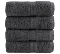 vidaXL Premium Wash Towels "SOLUND" 4 pcs Anthracite 30x30 cm 600 gsm