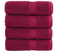 vidaXL Premium Wash Towels "SOLUND" 4 pcs Bordeaux 30x30 cm 600 gsm
