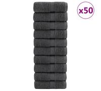 vidaXL Premium Washcloths "SOLUND" 50 pcs Anthracite 15x21 cm 600 gsm