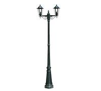 vidaXL Preston Garden Light Post 2-arms 215cm Dark Green Outdoor Standing Lamp