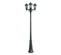 vidaXL Preston Garden Light Post 3-arms 215cm Dark Green Outdoor Standing Lamp