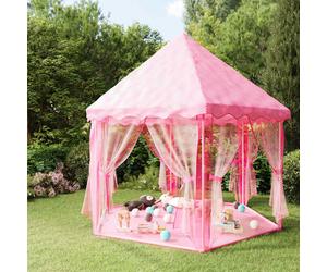 vidaXL Princess Play Tent with 250 Balls Pink 133x140 cm