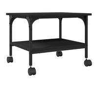vidaXL Printer Stand 2-Tier Desk Organiser Printer Table Black Engineered Wood
