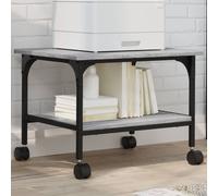 vidaXL Printer Stand 2-Tier Grey Sonoma 50x40x38 cm Engineered Wood