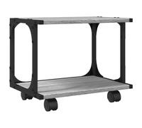 vidaXL Printer Stand 2-Tier Office Printer Table Grey Sonoma Engineered Wood