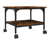 vidaXL Printer Stand 2-Tier Smoked Oak 50x40x38 cm Engineered Wood
