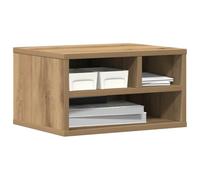 vidaXL Printer Stand Artisan Oak 40 x 32 x 22.5 cm Engineered Wood, Office Printer Stand, Modern Rectangular Wood Organizer, Workspace Storage, Printing Accessory, Space Saver Desk Addition