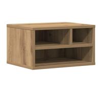 vidaXL Printer Stand Artisan oak 40 x 32 x 22.5 cm Engineered wood, Rustic Office Printer Stand, Compact Equipment, Efficient Workstation, Rectangular Wood, Home Decor