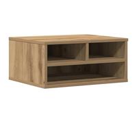 vidaXL printer stand - smoked oak - rectangular - 49x40x22.5 cm - engineered wood - office organizer - stain resistant - matte finish - durable desk organizer