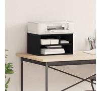 vidaXL printer stand - black oak - sleek rectangular engineered wood office storage - 40x32x22.5 cm