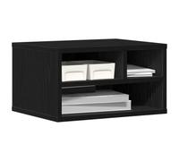 vidaXL printer stand - black oak - sleek rectangular engineered wood office storage - 40x32x22.5 cm