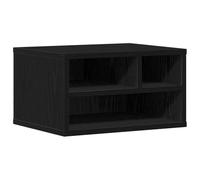 vidaXL printer stand - black oak - sleek rectangular engineered wood office storage - 40x32x22.5 cm