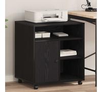 vidaXL Printer Stand Black oak 60 x 50 x 67 cm Engineered wood