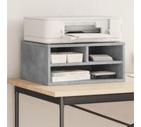 vidaXL Engineered Wood Printer Stand - Concrete Grey, Multifunctional Organiser, Compact Design 49x40x22.5cm for Office/Home