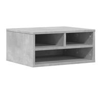 vidaXL Printer Stand, Desk Organiser for Office, Printer Table for Fax Machine Scanner Files, Printer Desktop Stand, Concrete Grey Engineered Wood