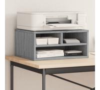 vidaXL Printer Stand Engineered Wood - Grey Sonoma Finish, Office Organiser, Multifunctional Storage Shelf (49x40x22.5cm)